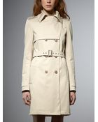 Patrizia Pepe Masculine Cotton Gabardine Trench - Lyst