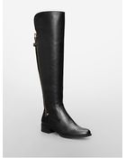 Calvin Klein Gladys Leather Stretch Over The Knee Boot - Lyst