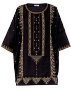 Mes Demoiselles Zephir Embroidered Textured-Silk Tunic - Lyst