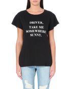 Wildfox Driver Cotton-jersey T-shirt - Lyst