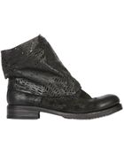 Ink Shoes 30Mm Laser Cut Leather Ankle Boots - Lyst