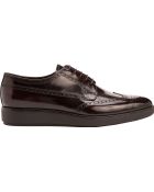 Prada Wingtip Wedge Bluchers - Lyst