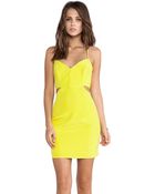 Naven Lux V Neck Cut Out Dress - Lyst