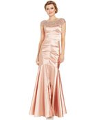 Xscape Petite Cap-Sleeve Beaded Mermaid Gown - Lyst