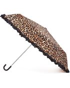 Forever 21 Ruffled Leopard Travel Umbrella - Lyst