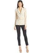Oscar de la Renta Low-Rise Skinny Pants - Lyst