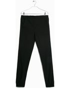 Mango Flowy Trousers - Lyst