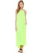 Line & Dot Pleated Maxi Dress - Lyst