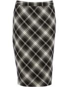 Oasis Mono Check Pencil Skirt - Lyst