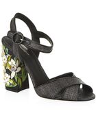 Dolce & Gabbana Kringle Embellished Heel Sandal - Lyst