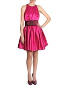 Christopher Kane Satin Sleeveless Cinch-Waist Dress - Lyst
