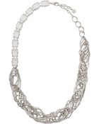 R.j. Graziano Hexagon Link & Crystal Necklace - Lyst