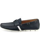Prada Stripe-detail Penny Loafer - Lyst