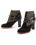 See By Chloé Double Strap Booties - Nero/Dune - Lyst