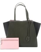 Fendi Green And Blue Leather '3Jours' Trapeze Bag - Lyst