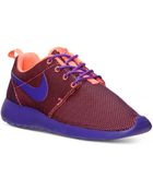 Nike Women'S Roshe Run Casual Sneakers From Finish Line - Lyst