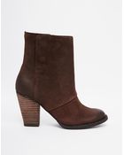 Aldo Izabel Fold Over Heeled Ankle Boots - Lyst