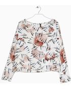 Mango Printed Flowy Blouse - Lyst