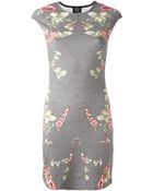 McQ by Alexander McQueen Multi-Print Fitted Dress - Lyst