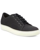 Lanvin Leather Low-Top Sneakers - Lyst