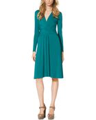 Michael Kors Faux Wrap Dress - Lyst