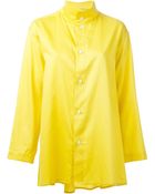 Issey Miyake Band Collar Shirt - Lyst