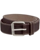 Asos Leather Belt with Edge Stitching - Lyst