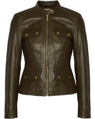 MICHAEL Michael Kors Leather Biker Jacket - Lyst