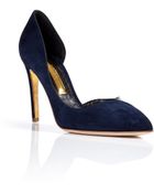 Rupert Sanderson Suede/Leather Rumba Dorsay Pumps - Lyst