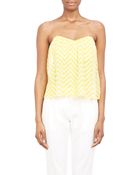 Mason by Michelle Mason Chiffon Strapless Top - Lyst