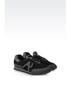 Armani Jeans Suede Sneakers With Logo - Lyst