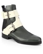 Pierre Hardy Leather Buckle Ankle Boots - Lyst