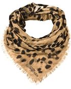 Alexander McQueen Leopard Print Scarf - Lyst