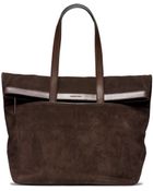 Michael Kors Conor Fold-Over Suede Tote - Lyst