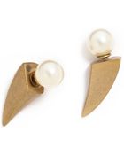 Tory Burch Horn Stud Earrings - Ivory/Aged Gold - Lyst