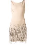 Haute Hippie Embellished Feather Dress - Lyst