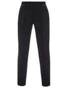 Paul Smith Black Pleat Front Trousers With Piping - Lyst