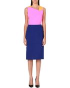 Roland Mouret Edulis Colour-block Wool Dress - Lyst