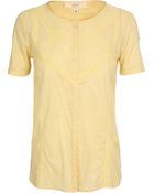 Athé By Vanessa Bruno Embroidered Cotton Voile Top - Lyst