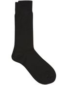 Calvin Klein Silk Mix Rib Sock - Lyst
