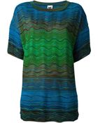 M Missoni Zig Zag Oversized Top - Lyst