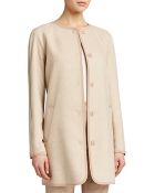 St. John Silk Wool Herringbone Jacket - Lyst