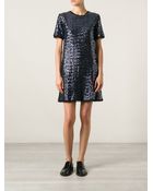 Vanessa Bruno Athé Sequin Shift Dress - Lyst