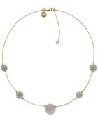 Michael Kors Crystal Pavé Disc Station Necklace - Lyst