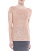 Donna Karan New York Sequined Cashmere-silk Top - Lyst