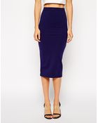 Asos Midi Pencil Skirt in Jersey - Lyst