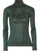 Alexander Wang Metallic Stretch-Wool Turtleneck Sweater - Lyst