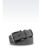 Armani Jeans Nubuck Belt - Lyst