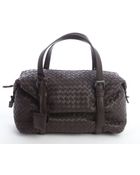 Bottega Veneta Brown Intrecciato Leather Satchel - Lyst