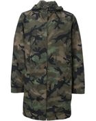 Valentino Camouflage Coat - Lyst